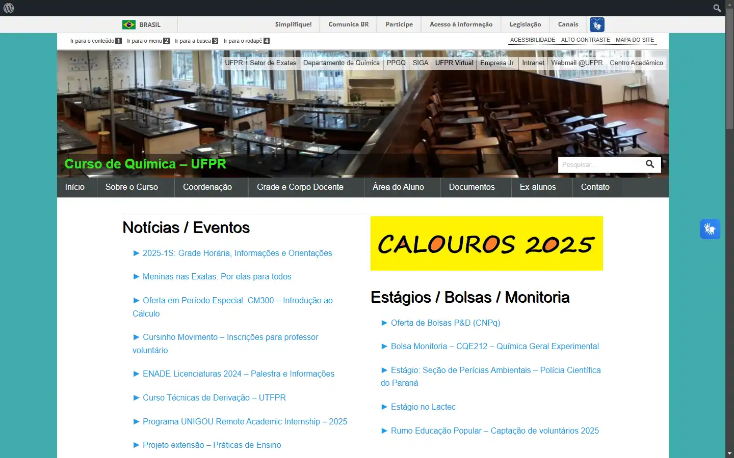 Site do curso de química
